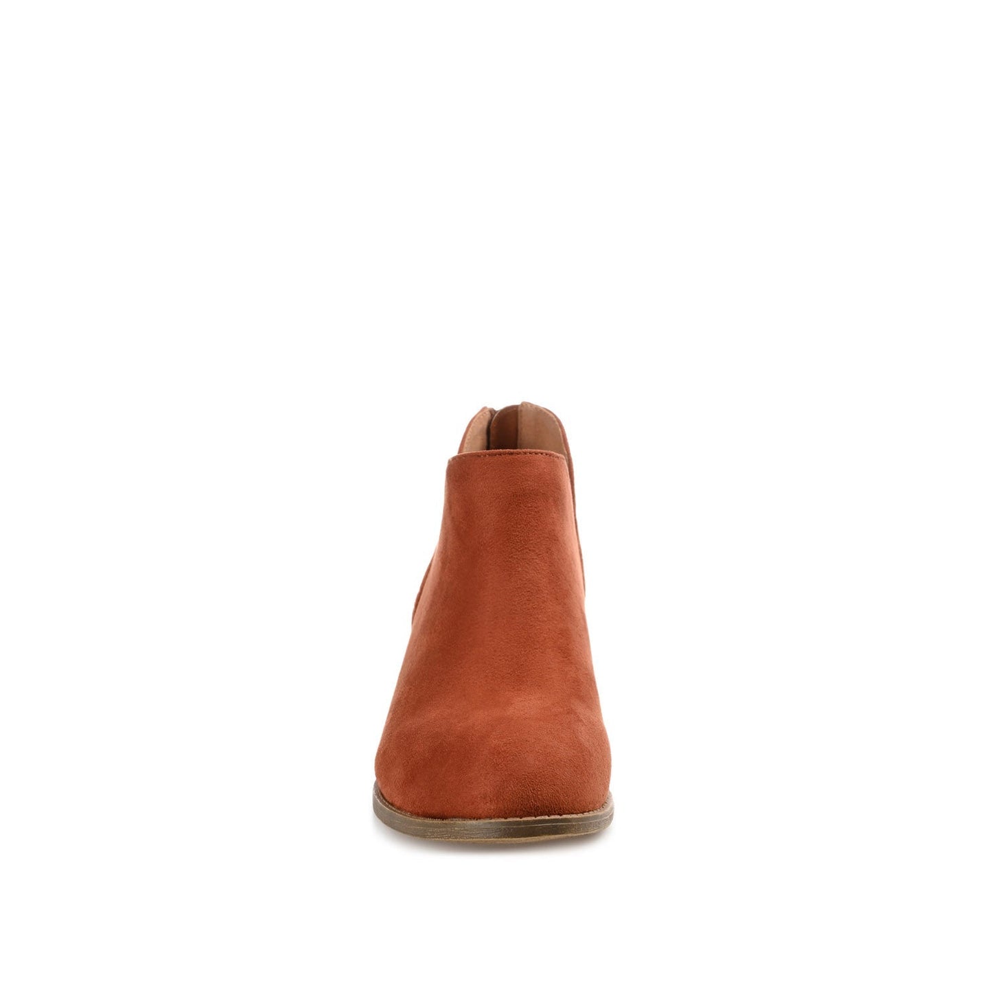 Journee LIVVY FAUX SUEDE ZIP-UP BOOTIES IN WIDE - Clay