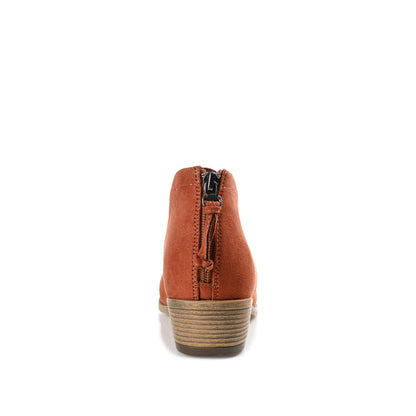 Journee LIVVY FAUX SUEDE ZIP-UP BOOTIES IN WIDE - Clay
