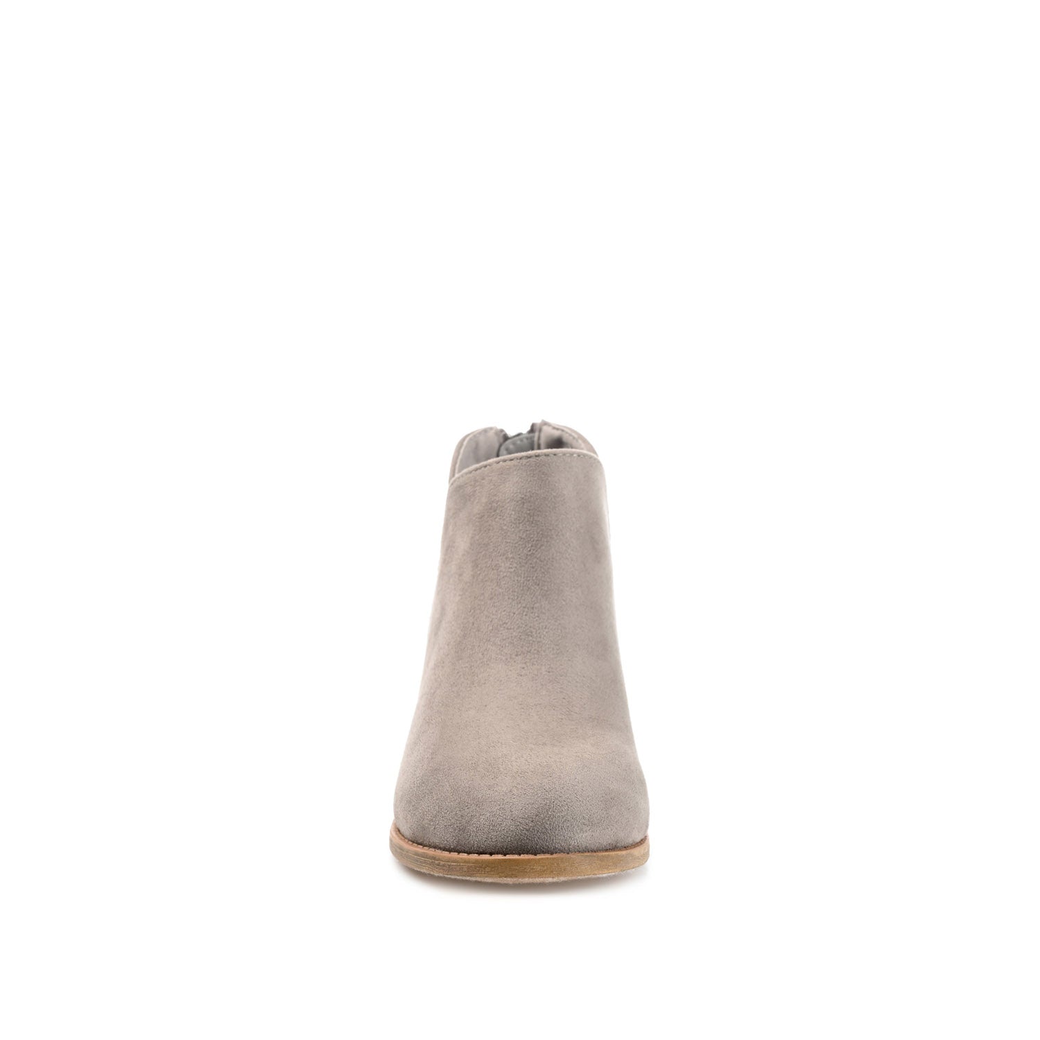 Journee LIVVY FAUX SUEDE ZIP-UP BOOTIES IN WIDE - Grey
