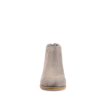 Journee LIVVY FAUX SUEDE ZIP-UP BOOTIES IN WIDE - Grey