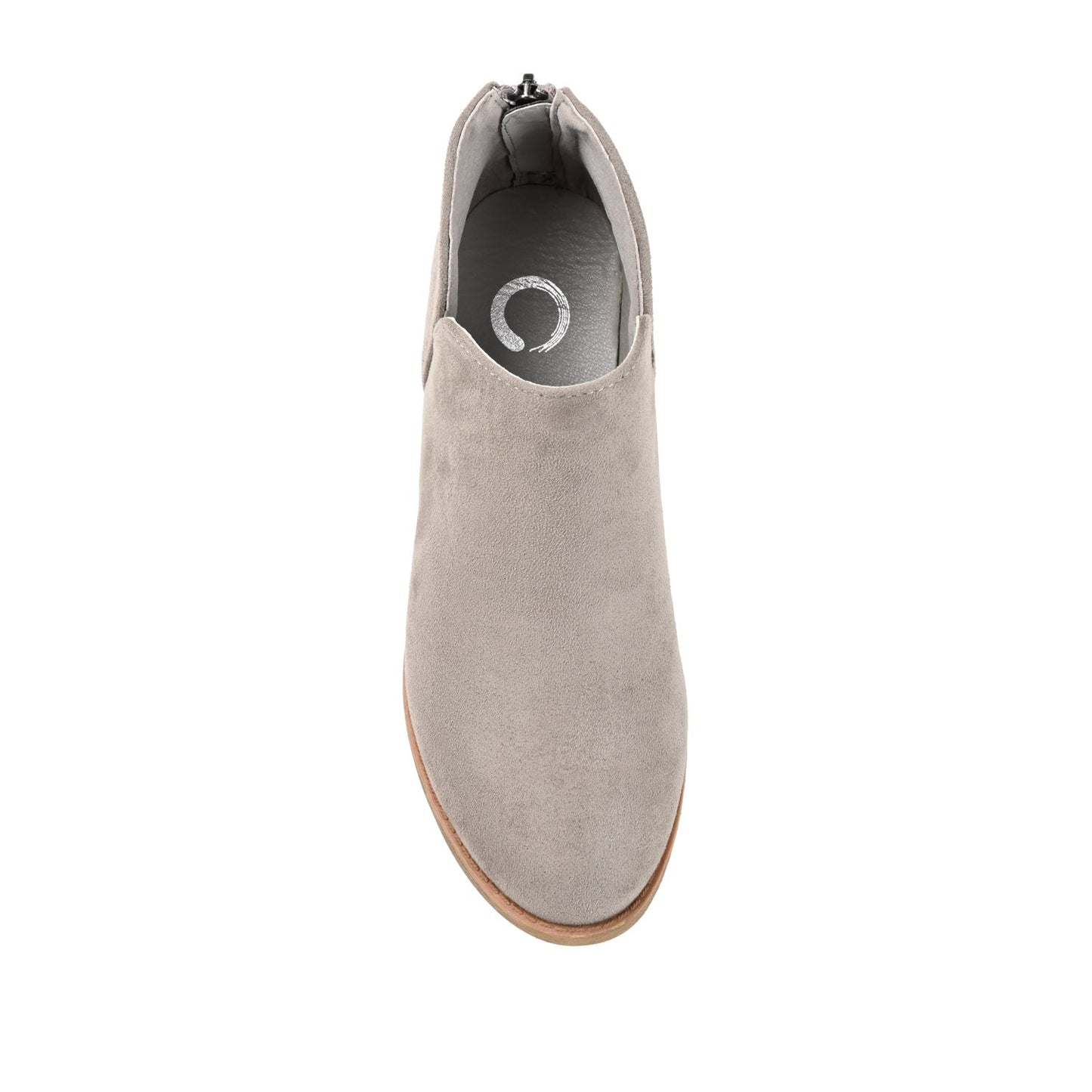 Journee LIVVY FAUX SUEDE ZIP-UP BOOTIES IN WIDE - Grey