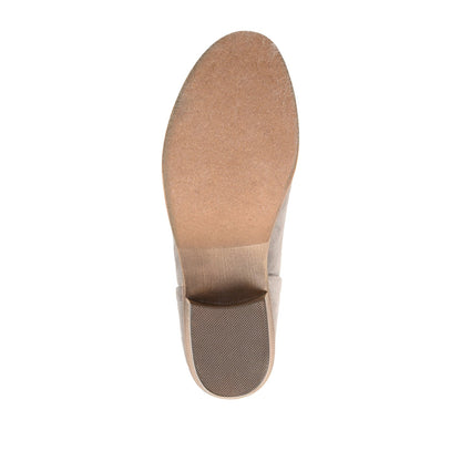 Journee LIVVY FAUX SUEDE ZIP-UP BOOTIES IN WIDE - Grey