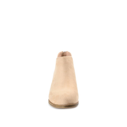 Journee LIVVY FAUX SUEDE ZIP-UP BOOTIES IN WIDE - Tan