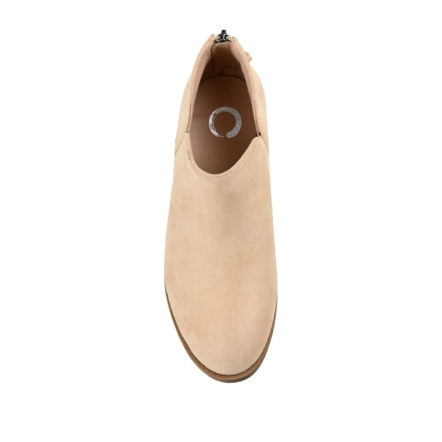 Journee LIVVY FAUX SUEDE ZIP-UP BOOTIES IN WIDE - Tan