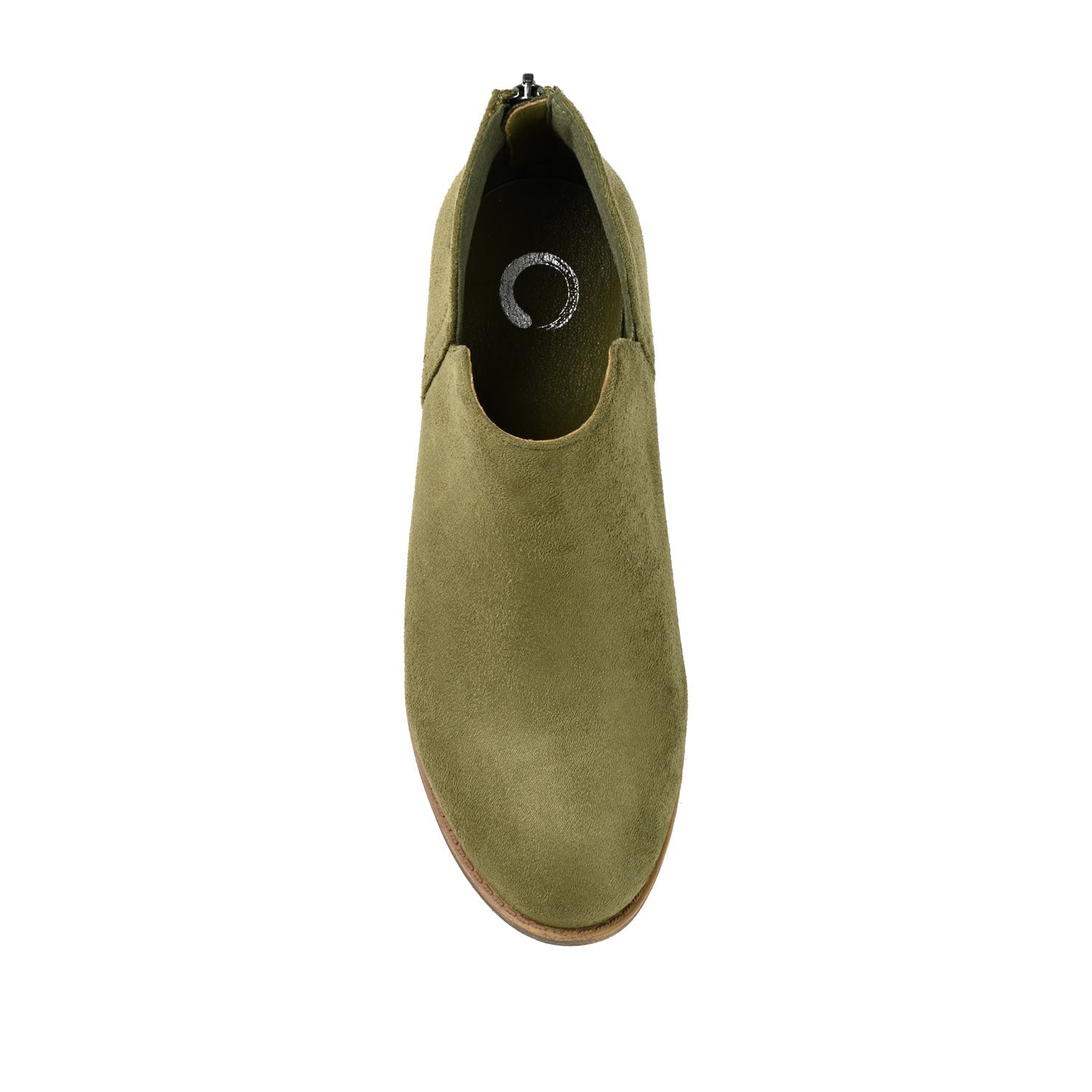 Journee LIVVY FAUX SUEDE ZIP-UP BOOTIES IN WIDE - Olive