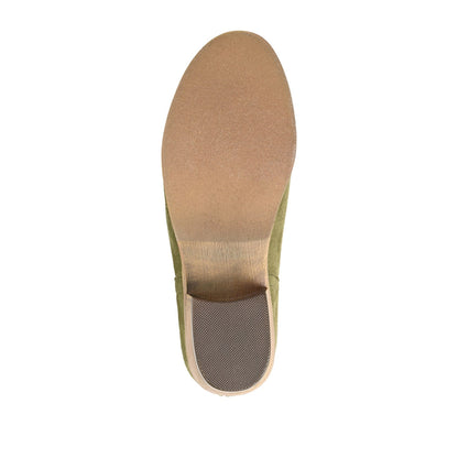 Journee LIVVY FAUX SUEDE ZIP-UP BOOTIES IN WIDE - Olive