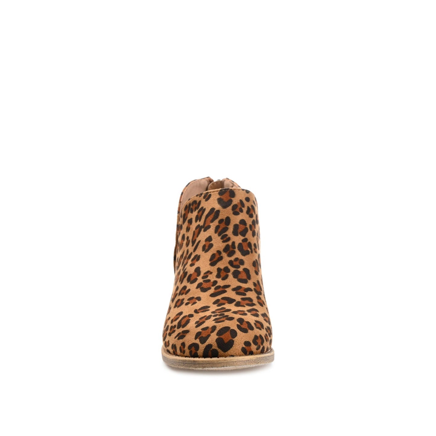 Journee LIVVY FAUX SUEDE ZIP-UP BOOTIES IN WIDE - Leopard