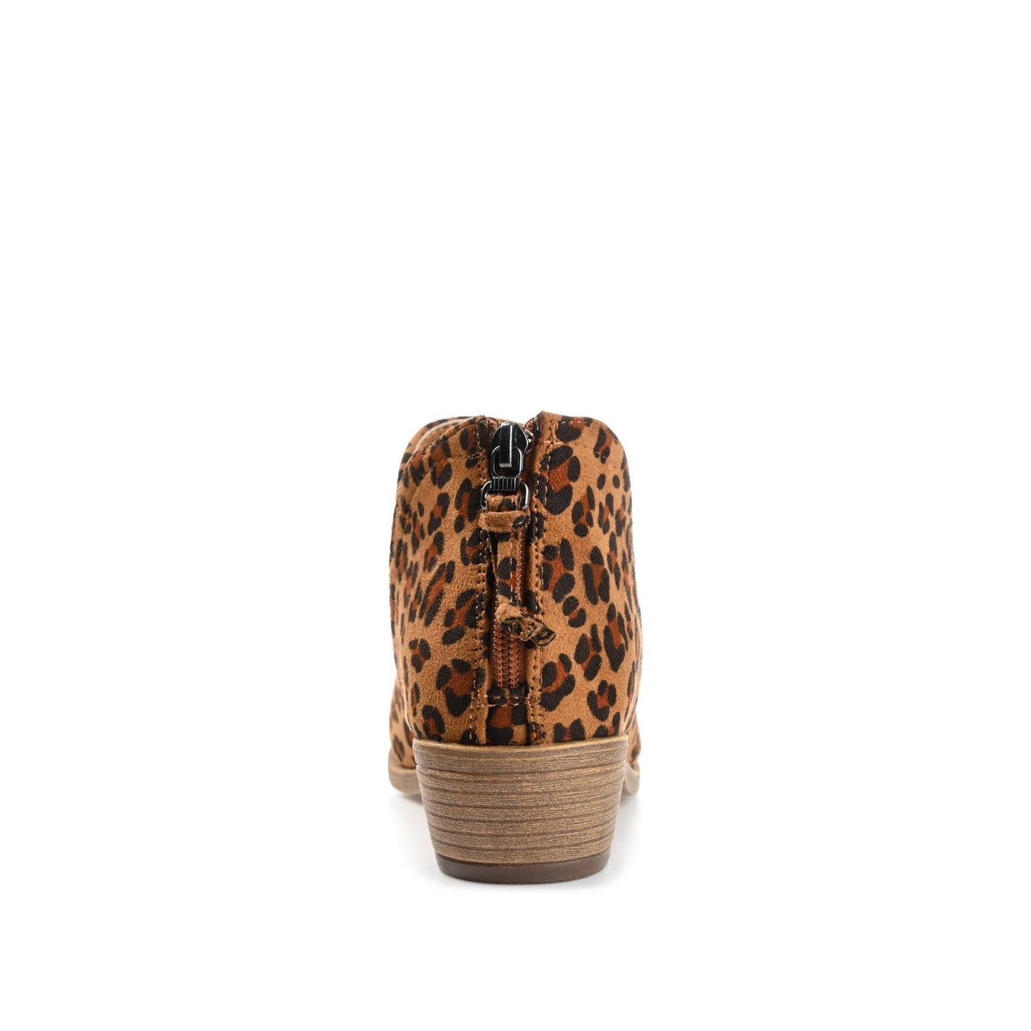 Journee LIVVY FAUX SUEDE ZIP-UP BOOTIES IN WIDE - Leopard
