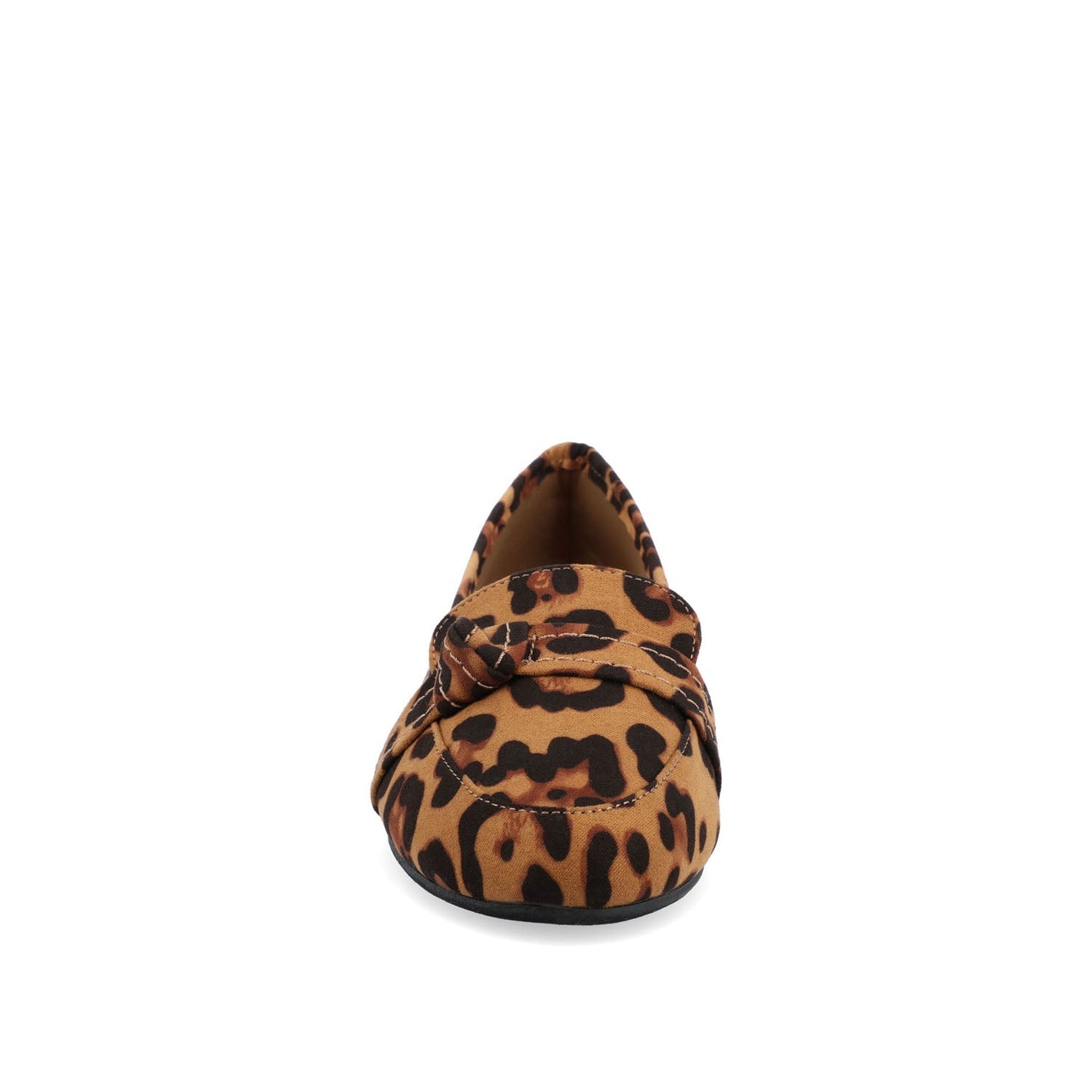 Journee MARCI FAUX SUEDE LOAFER FLATS IN WIDE - Leopard Faux