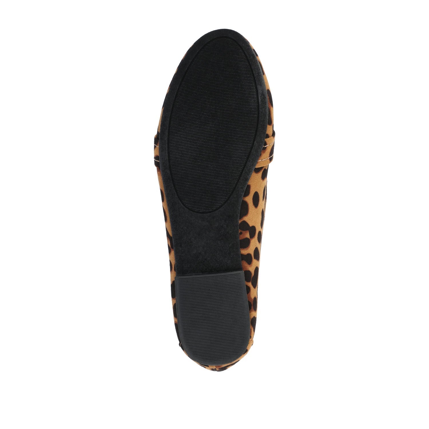 Journee MARCI FAUX SUEDE LOAFER FLATS IN WIDE - Leopard Faux