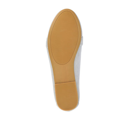 Journee MARCI FAUX SUEDE LOAFER FLATS IN WIDE - Grey