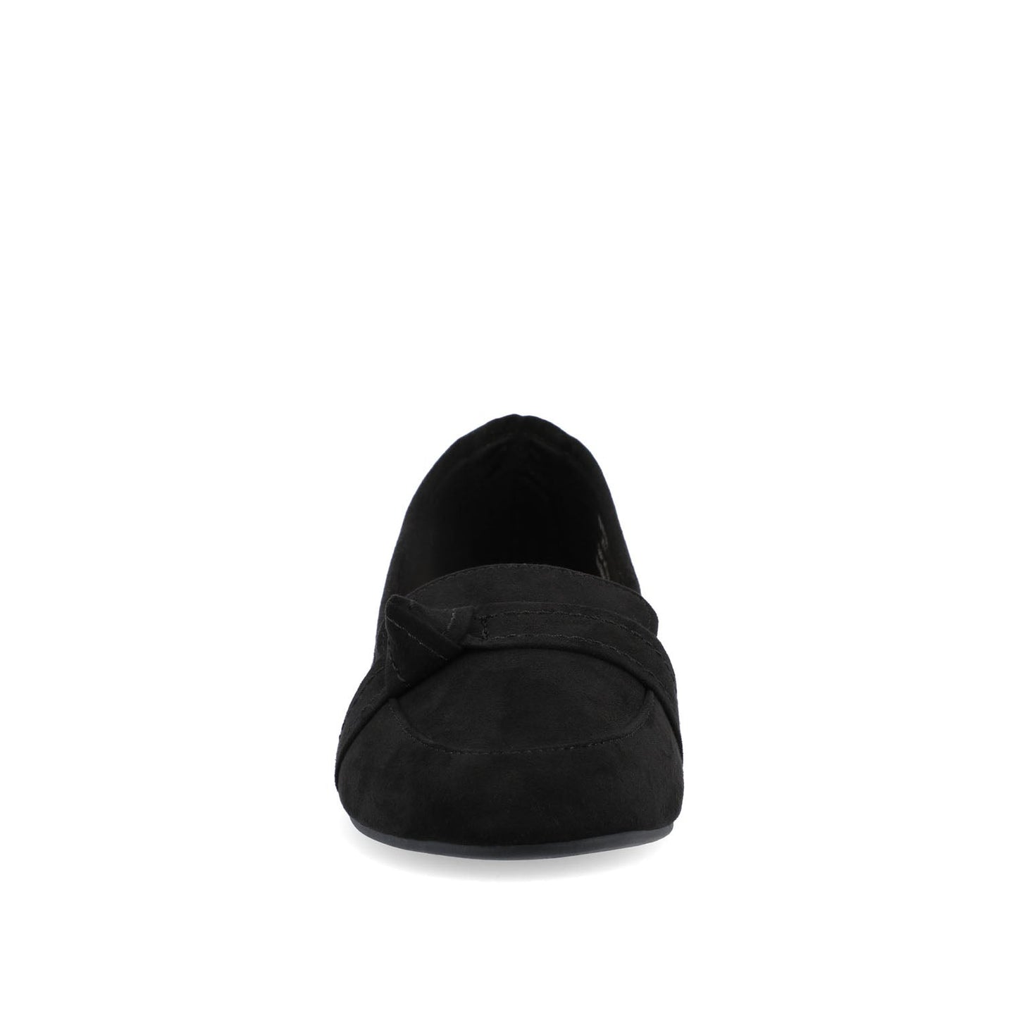 Journee MARCI FAUX SUEDE LOAFER FLATS IN WIDE - Black
