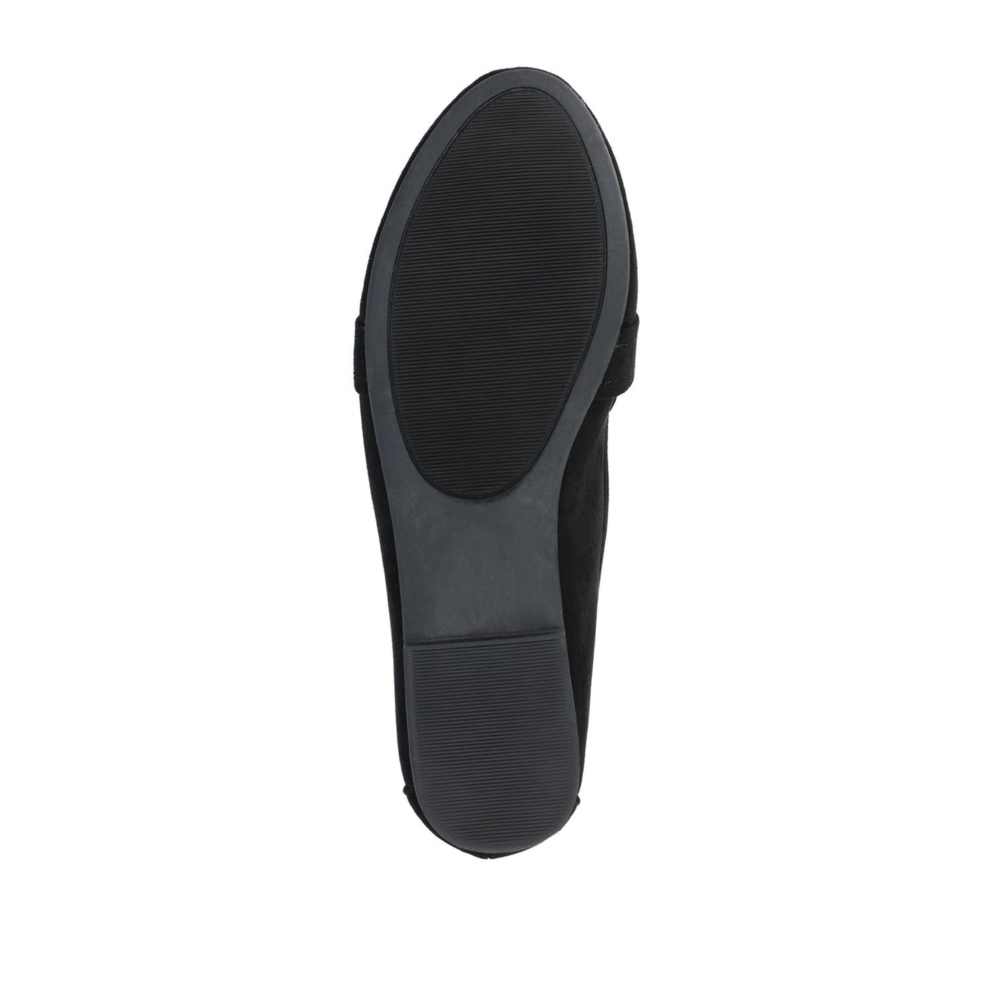 Journee MARCI FAUX SUEDE LOAFER FLATS IN WIDE - Black