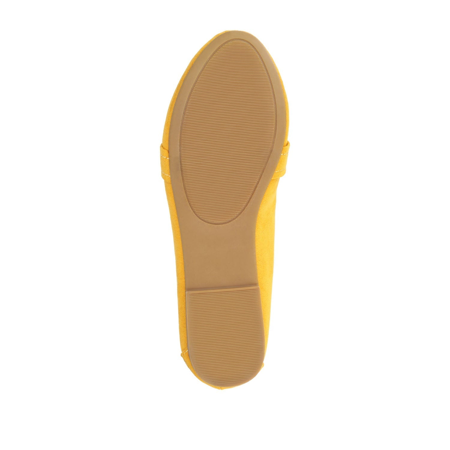 Journee MARCI FAUX SUEDE LOAFER FLATS IN WIDE - Mustard