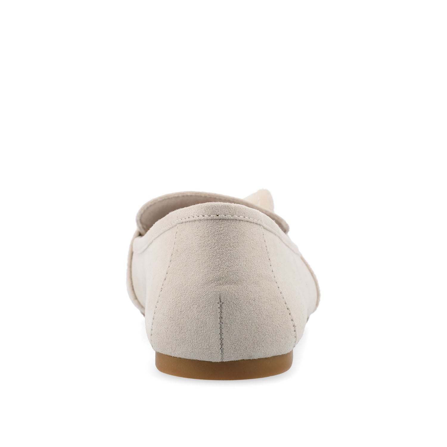 Journee MARCI FAUX SUEDE LOAFER FLATS IN WIDE - Bone