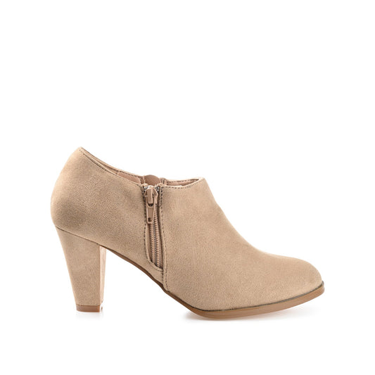 Journee SANZI ZIP-UP BOOTIES IN WIDE - Taupe