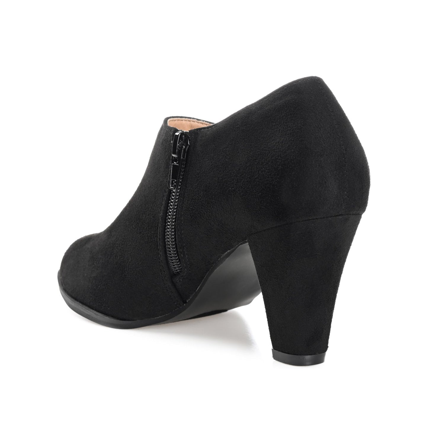 Journee SANZI ZIP-UP BOOTIES IN WIDE - Black