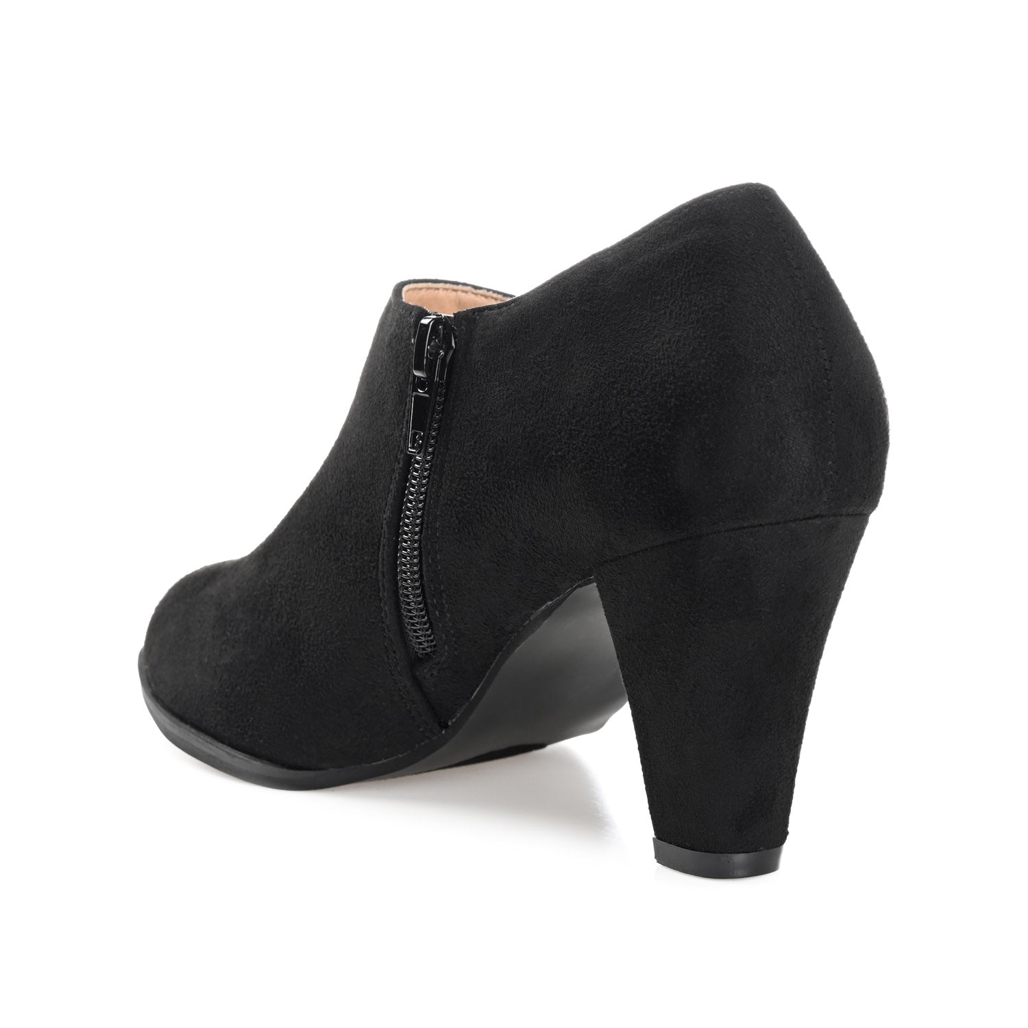 Journee SANZI ZIP-UP BOOTIES IN WIDE - Black
