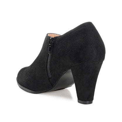 Journee SANZI ZIP-UP BOOTIES IN WIDE - Black
