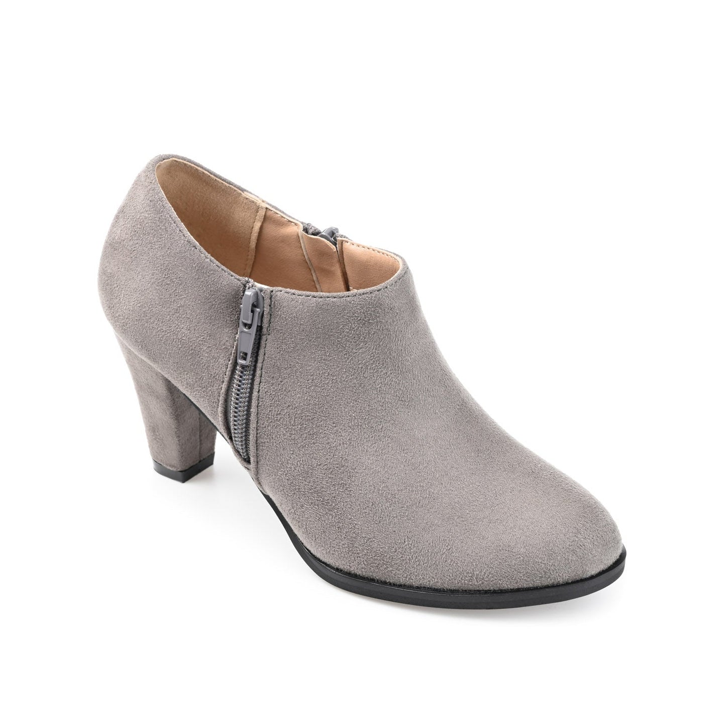 Journee SANZI ZIP-UP BOOTIES IN WIDE - Grey