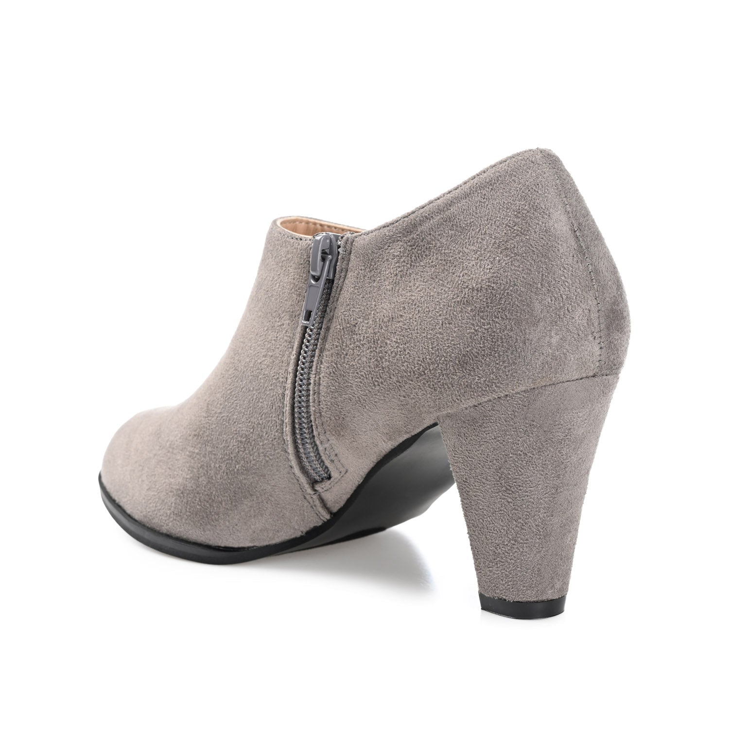 Journee SANZI ZIP-UP BOOTIES IN WIDE - Grey