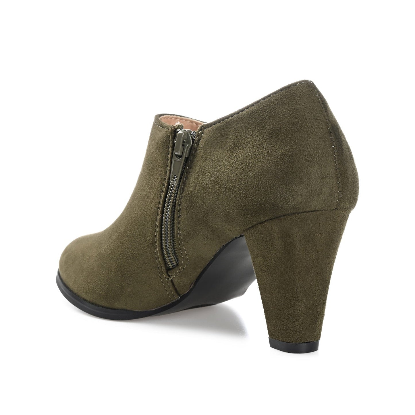 Journee SANZI ZIP-UP BOOTIES IN WIDE - Olive