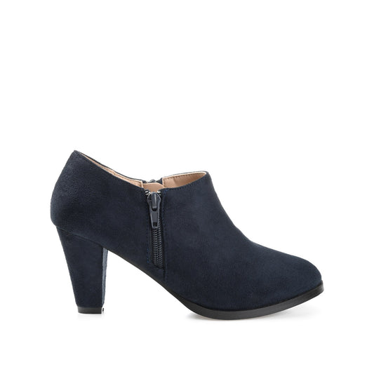 Journee SANZI ZIP-UP BOOTIES IN WIDE - Navy Nubuck