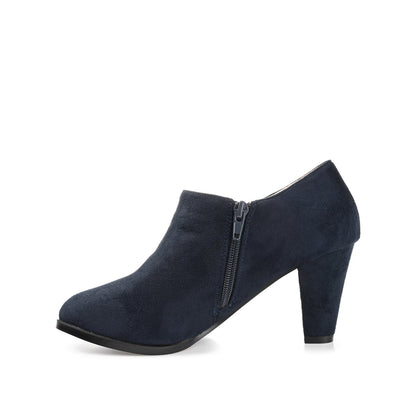 Journee SANZI ZIP-UP BOOTIES IN WIDE - Navy Nubuck
