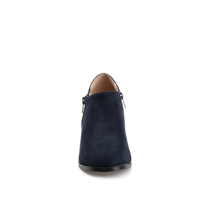 Journee SANZI ZIP-UP BOOTIES IN WIDE - Navy Nubuck