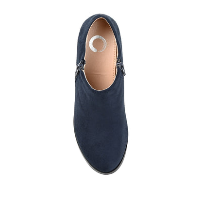 Journee SANZI ZIP-UP BOOTIES IN WIDE - Navy Nubuck