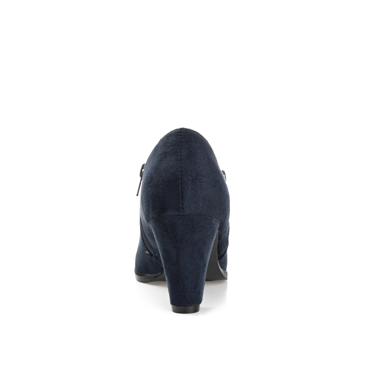 Journee SANZI ZIP-UP BOOTIES IN WIDE - Navy Nubuck