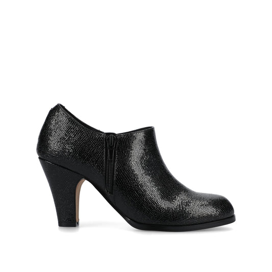 Journee SANZI ZIP-UP BOOTIES IN WIDE - Black Lizard