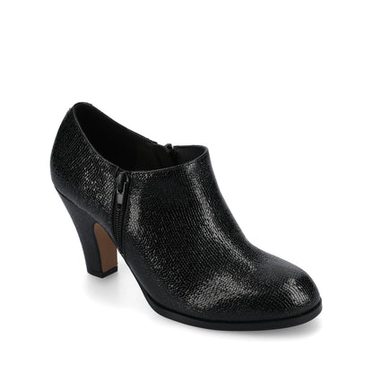 Journee SANZI ZIP-UP BOOTIES IN WIDE - Black Lizard