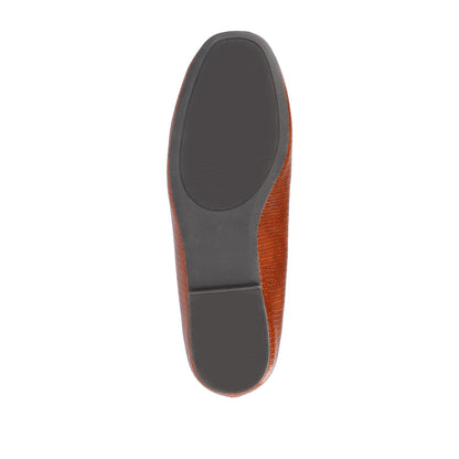 Journee WRENN PRINTED LOAFER FLATS IN WIDE - Tan Lizard