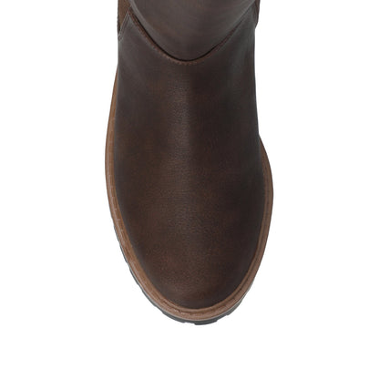 Journee BRANDI KNEE HIGH BOOTS IN WIDE CALF - Vintage Chocolate