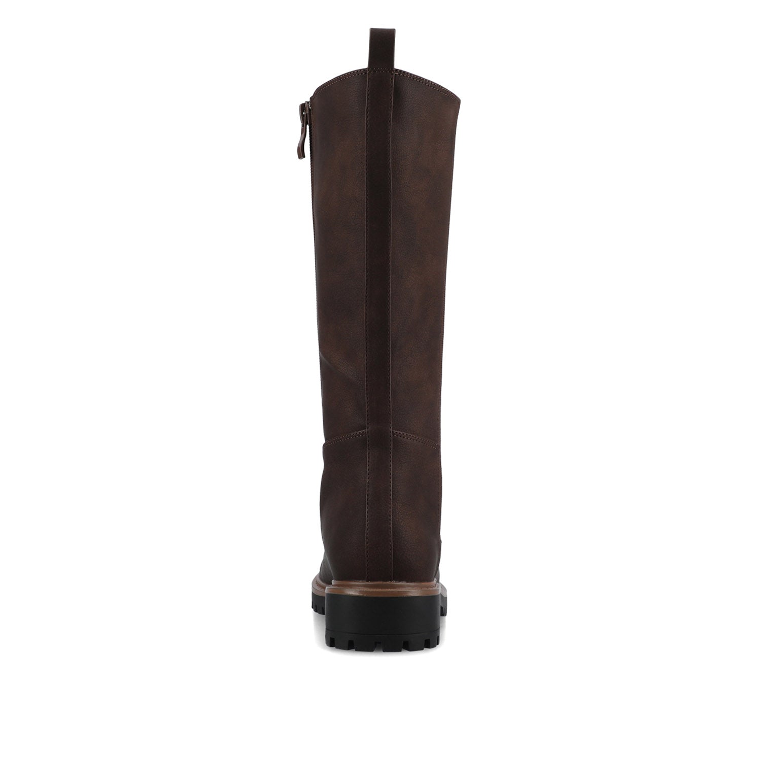 Journee BRANDI KNEE HIGH BOOTS IN WIDE CALF - Vintage Chocolate
