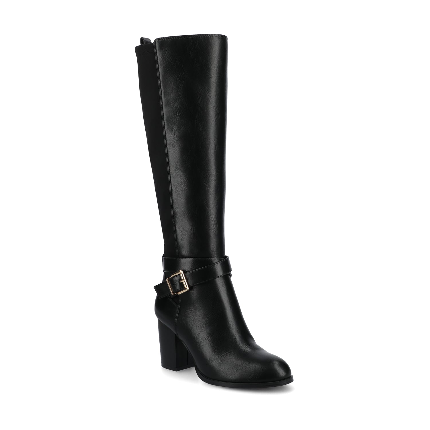 Journee AVALONN KNEE HIGH DRESS BOOTS IN WIDE CALF - Black
