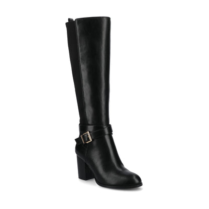 Journee AVALONN KNEE HIGH DRESS BOOTS IN WIDE CALF - Black