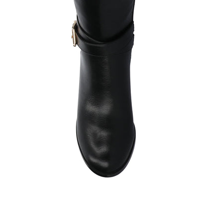 Journee AVALONN KNEE HIGH DRESS BOOTS IN WIDE CALF - Black