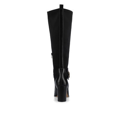 Journee AVALONN KNEE HIGH DRESS BOOTS IN WIDE CALF - Black