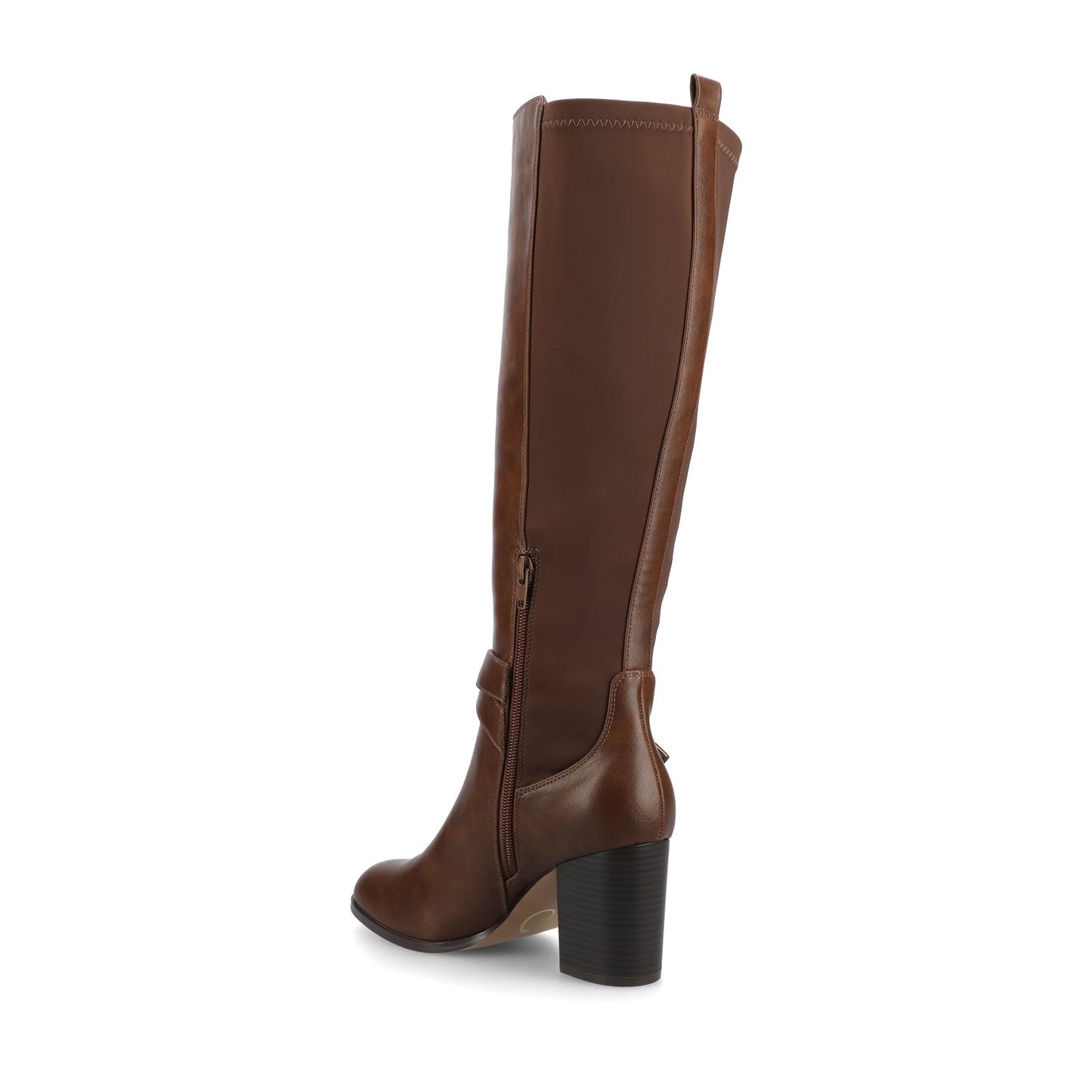 Journee AVALONN KNEE HIGH DRESS BOOTS IN WIDE CALF - Chocolate