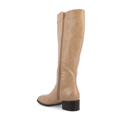 Journee DEVRI KNEE HIGH BOOTS IN WIDE CALF - Tan
