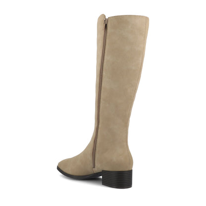 Journee DEVRI KNEE HIGH BOOTS IN WIDE CALF - Greige
