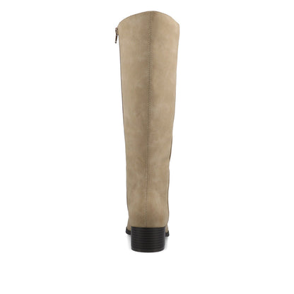 Journee DEVRI KNEE HIGH BOOTS IN WIDE CALF - Greige