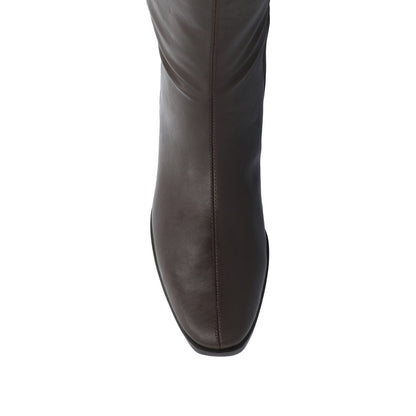 Journee DEVRI KNEE HIGH BOOTS IN WIDE CALF - Brown