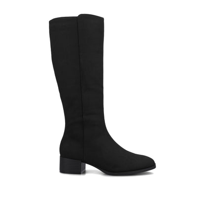 Journee DEVRI KNEE HIGH BOOTS IN WIDE CALF - Black Suede