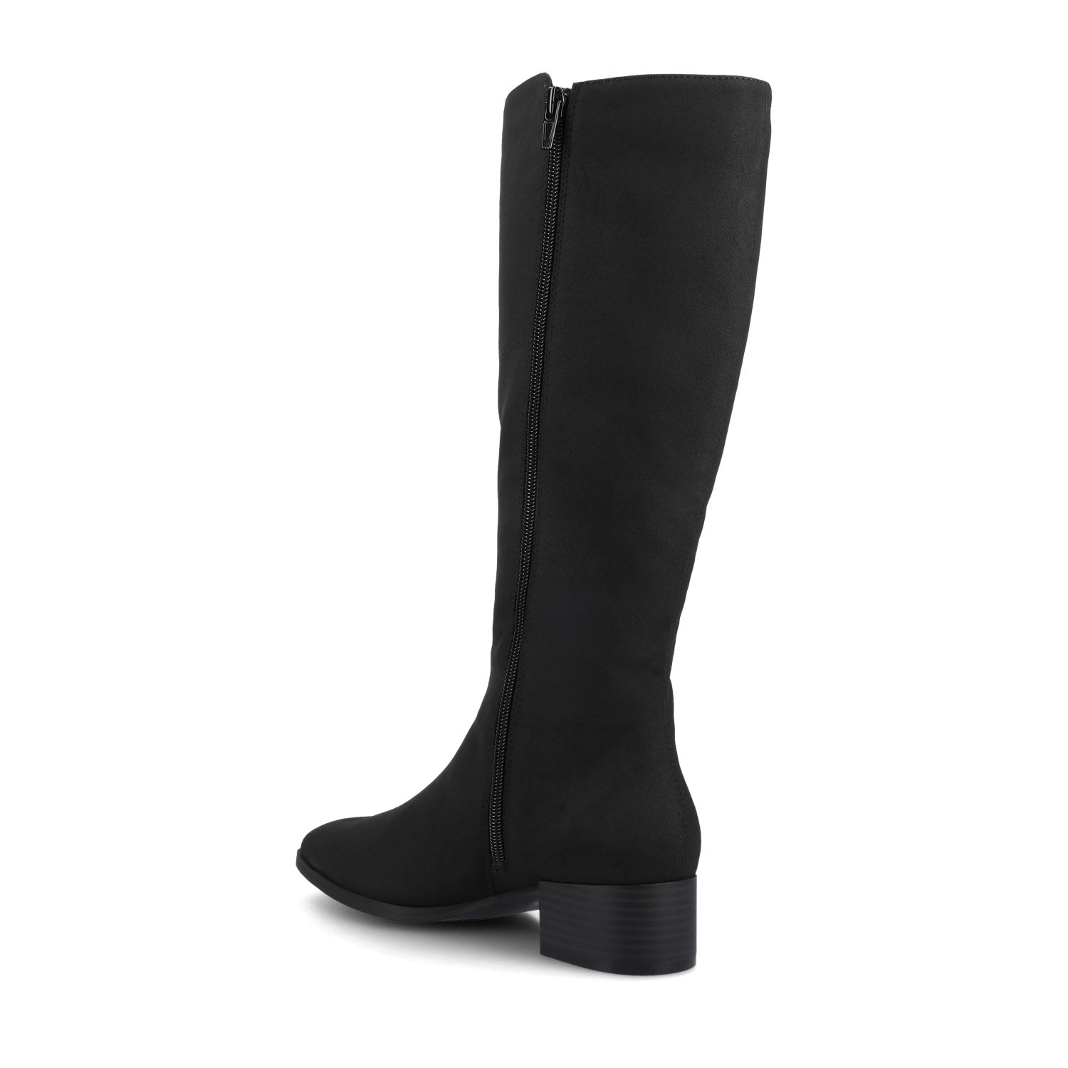 Journee DEVRI KNEE HIGH BOOTS IN WIDE CALF - Black Suede