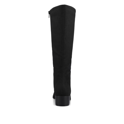 Journee DEVRI KNEE HIGH BOOTS IN WIDE CALF - Black Suede