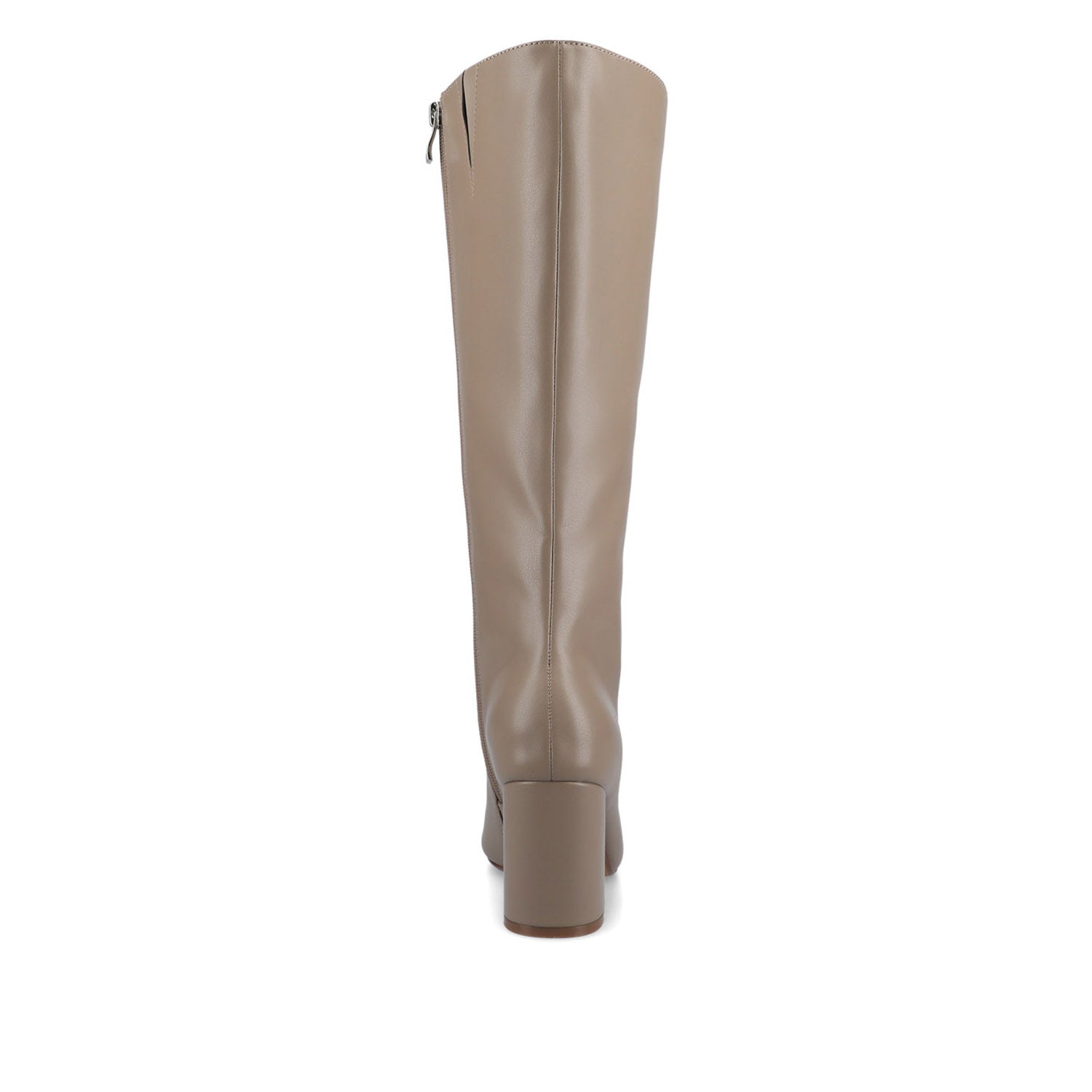 Journee AMEYLIA VEGAN LEATHER KNEE-HIGH BOOTS IN WIDE CALF - Taupe PU