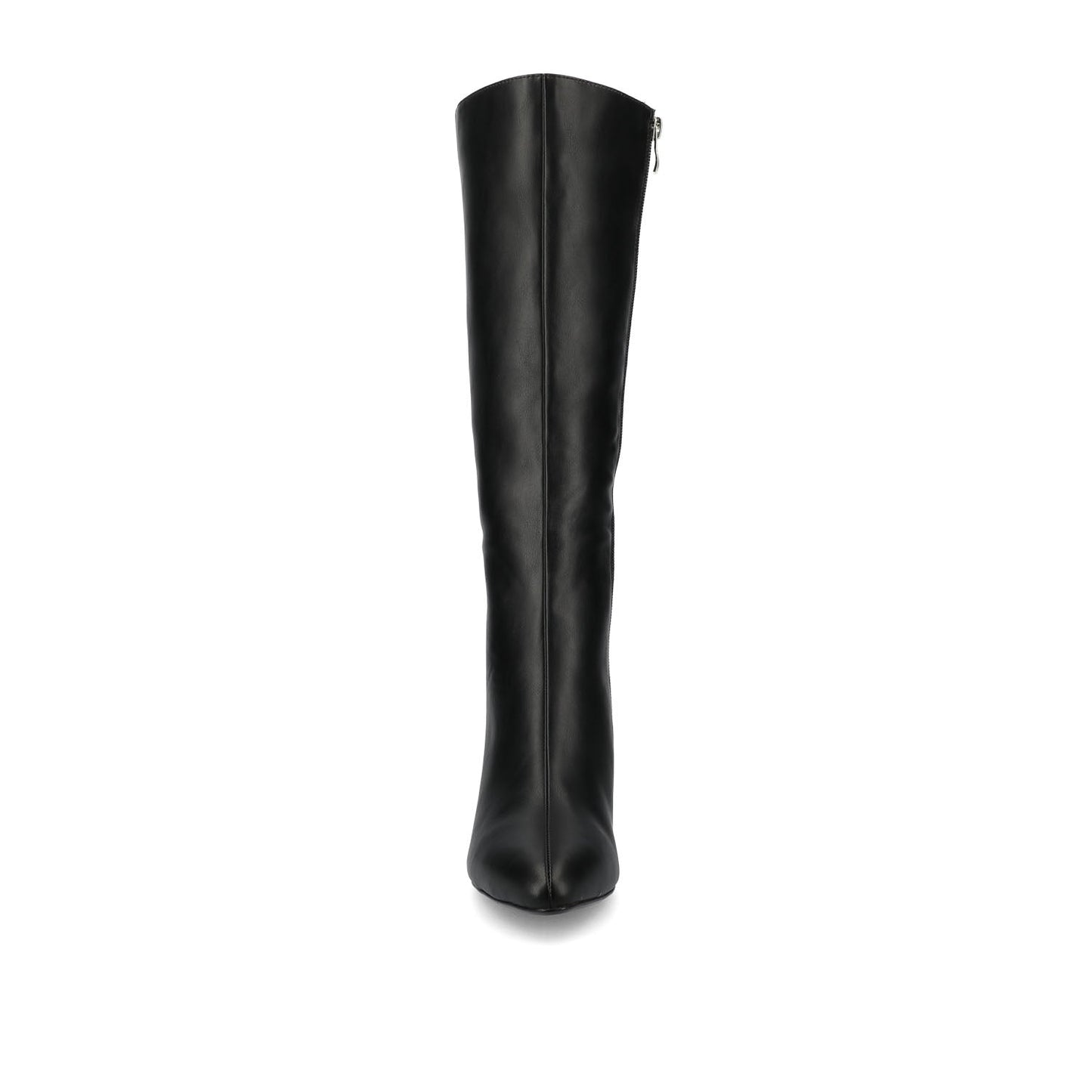Journee AMEYLIA VEGAN LEATHER KNEE-HIGH BOOTS IN WIDE CALF - Black PU